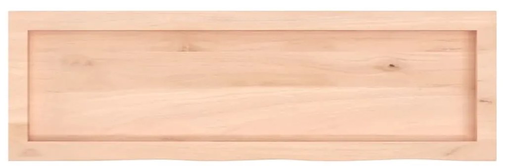 kezeletlen tömör tölgyfa fali polc 100x30x(2-6) cm
