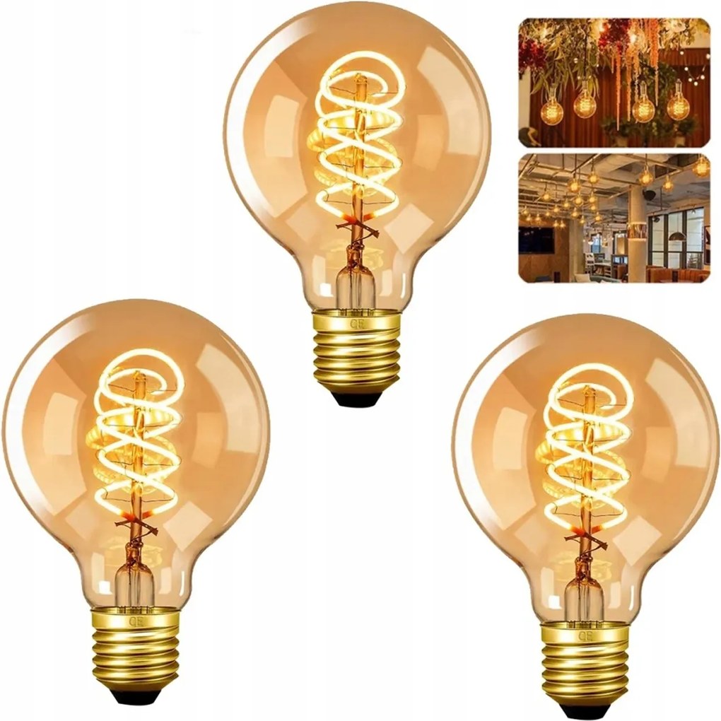 Led izzó E27 Filament 4W 2700K Szín Meleg Dekoratív Izzó