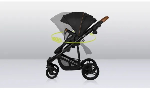 Lionelo - 2 az 1-ben kombinált babakocsi MARI TOUR Fekete ónix