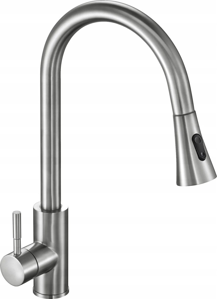 Konyhai Csaptelep Kihúzható Kifolyócső Inox Flexibilis