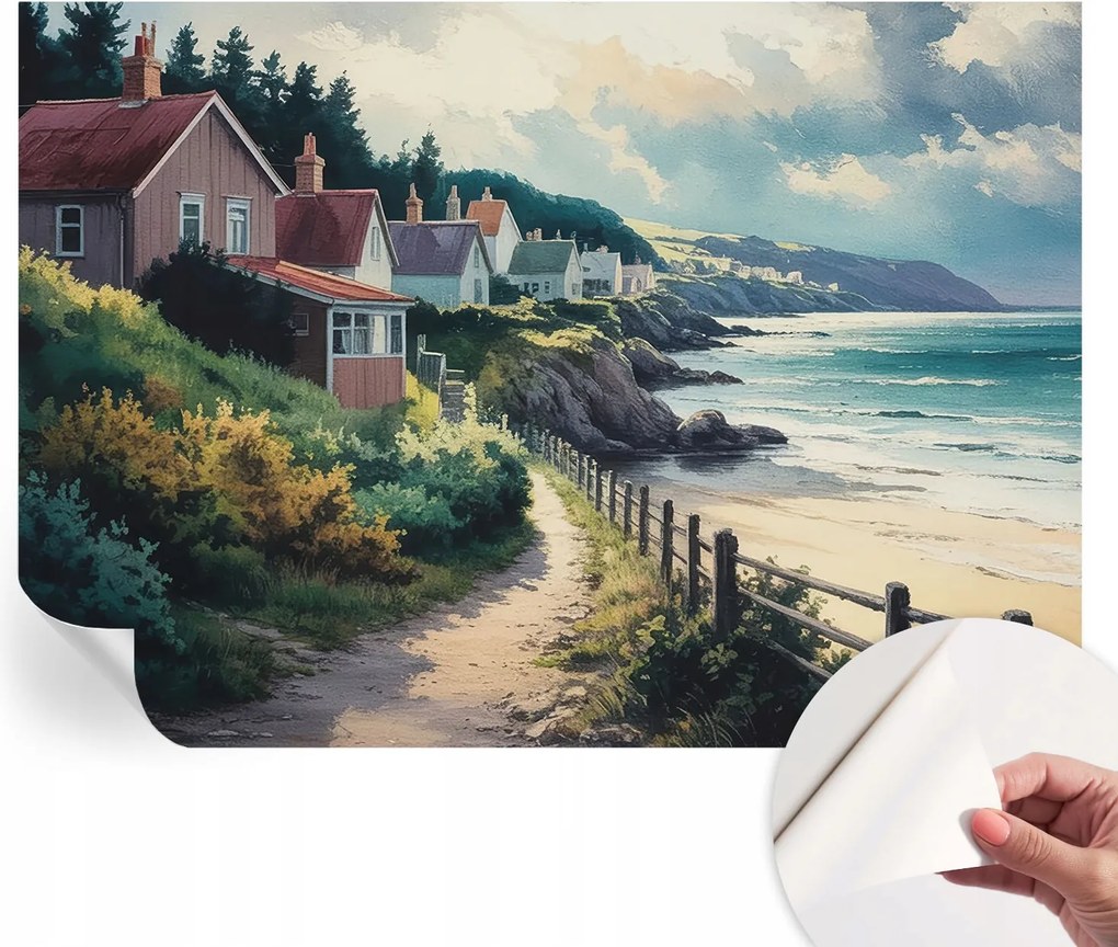 Dekoratív öntapadós fotótapéta Hálószobába Sziklaházak 208x146 cm