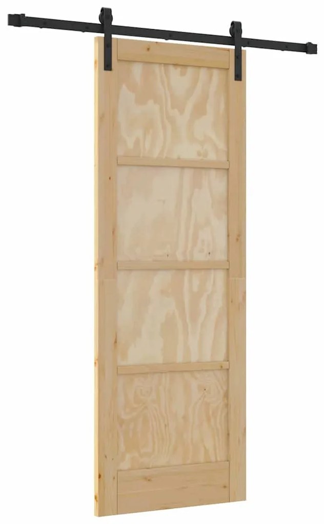 Csúszóajtó Természetes és fekete 73.5 x 198.5 cm