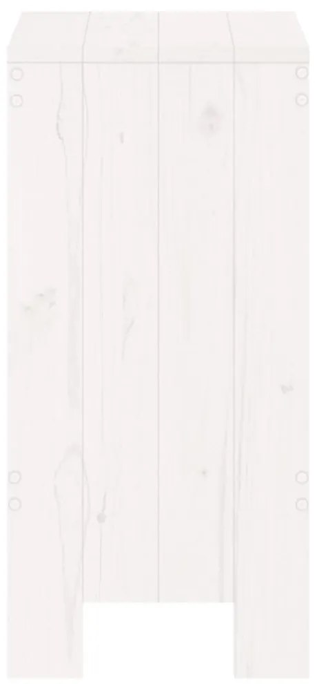 2 db fehér tömör fenyőfa bárszék 40x36x75 cm