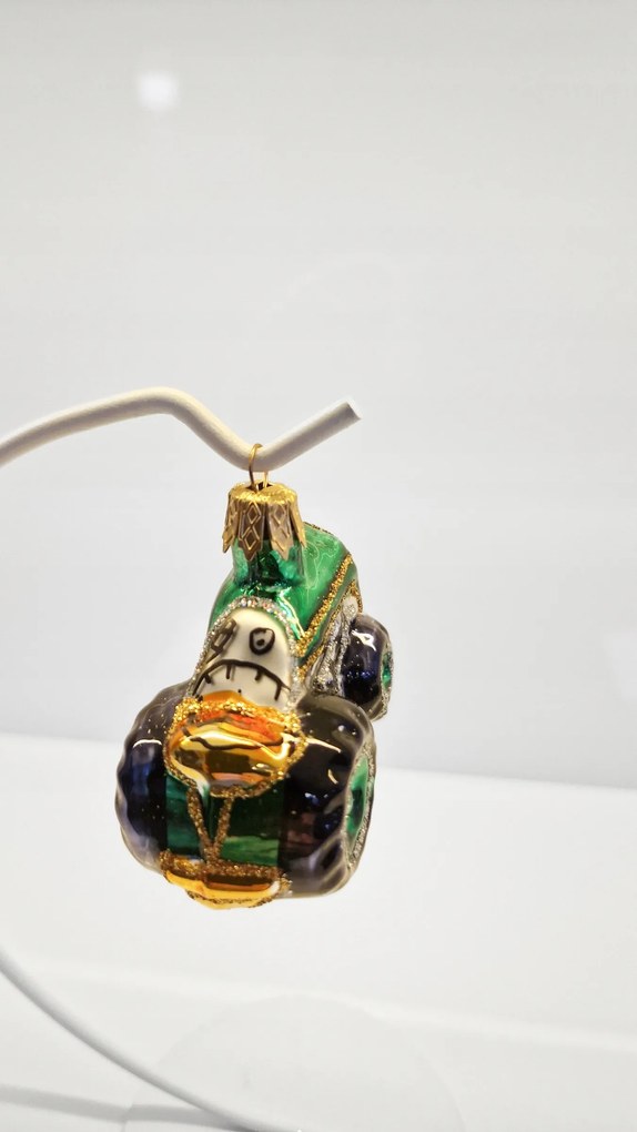 Karácsonyfa gömb üveg alakú Monster Truck zöld vagy piros