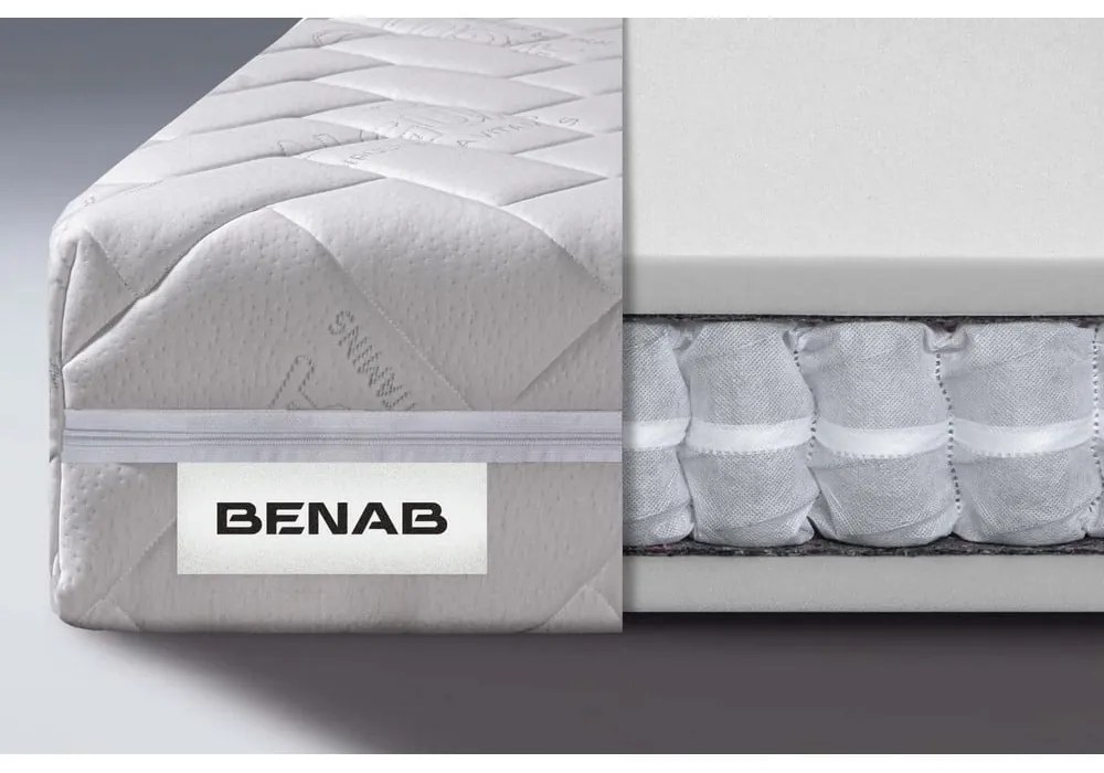 Kemény-közepes keménységű kétoldalas rugós matrac 160x200 cm Comfort Flow – BENAB