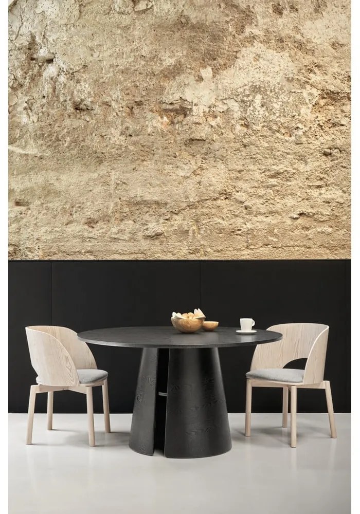 Cep fekete kerek étkezőasztal, ø 137 cm - Teulat