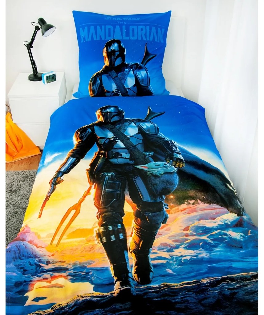 Herding Pamut ágynemű Mandalorian, 135 x 200 cm, 80 x 80 cm