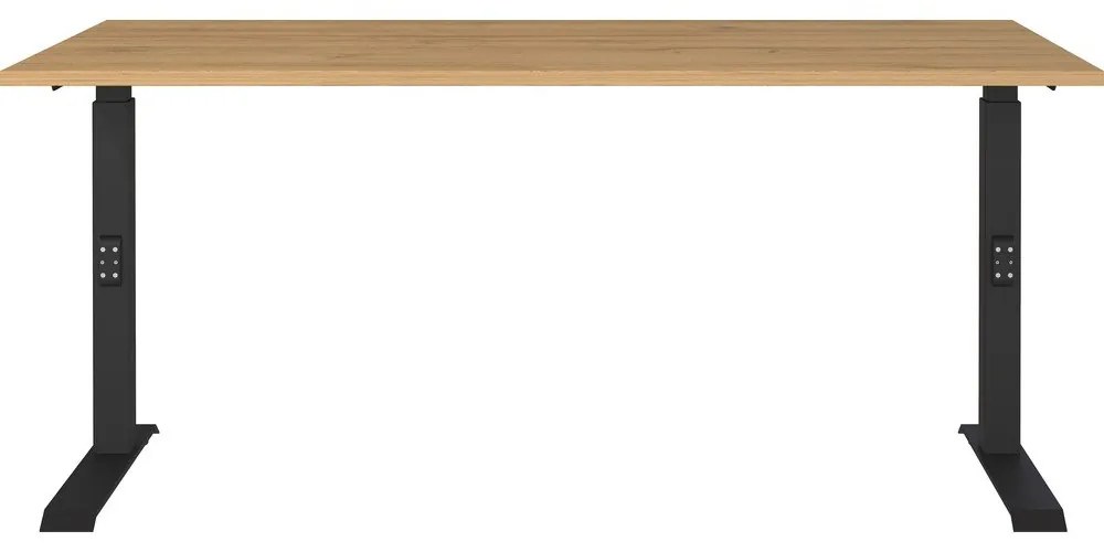 Íróasztal állítható magassággal, tölgyfa dekoros asztallappal 80x160 cm Agenda – Germania