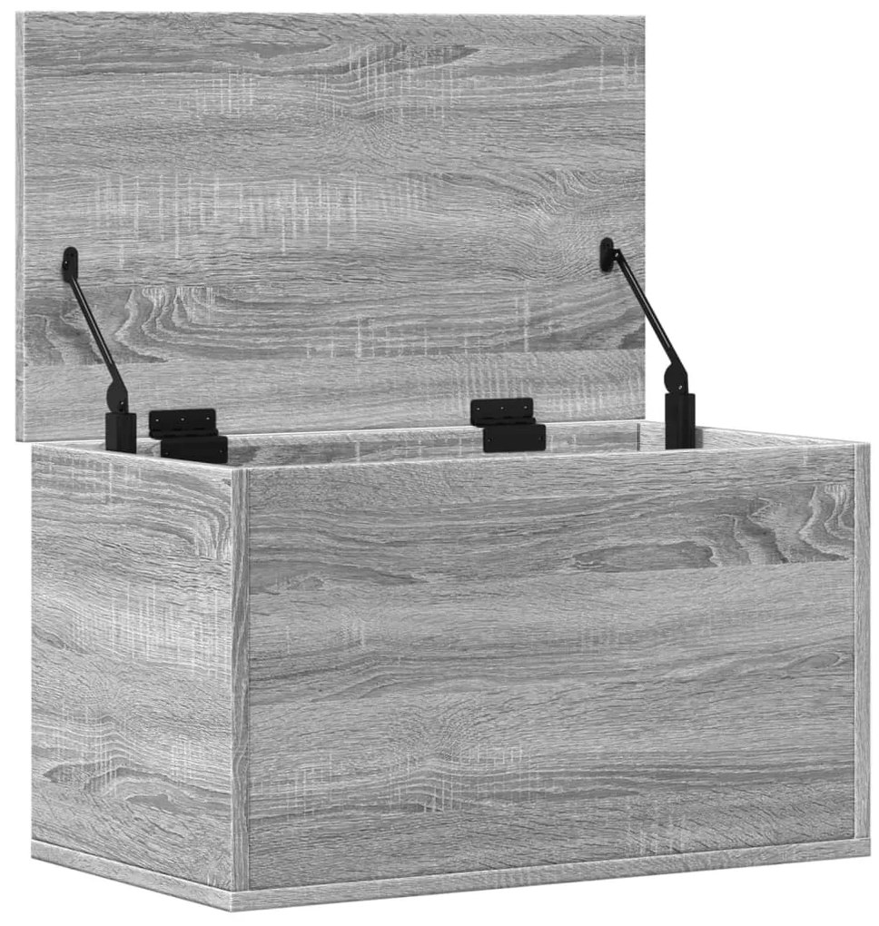szürke sonoma színű szerelt fa tárolóláda 60 x 35 x 35 cm
