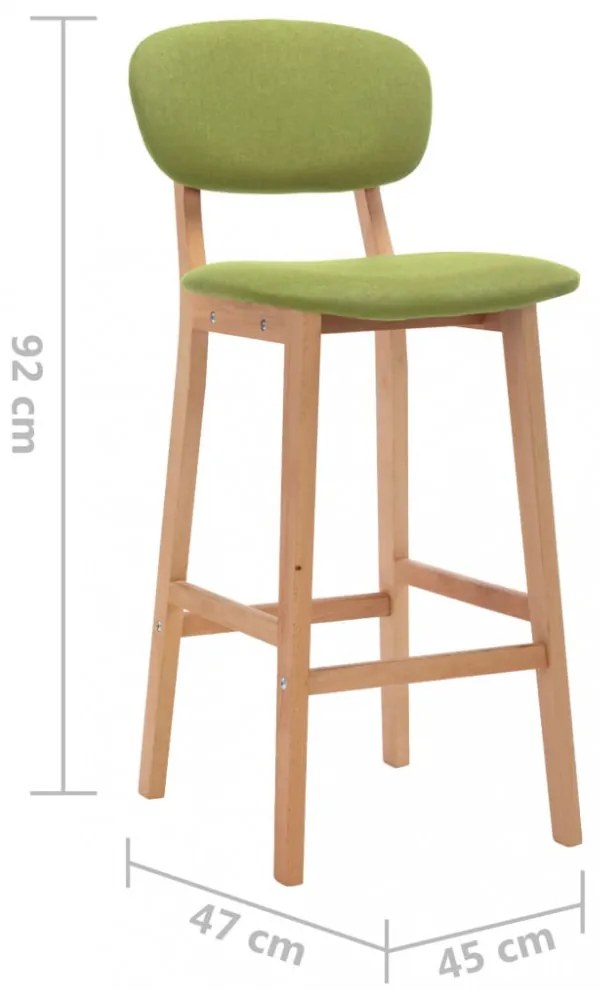 2 db zöld szövet bárszék