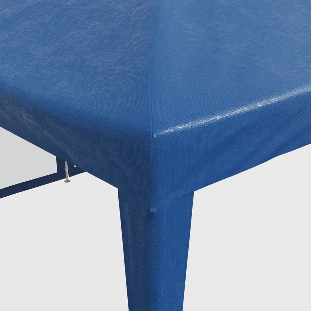 kék HDPE rendezvénysátor 12 hálós oldalfallal 8 x 4 m