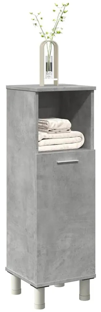 Betonszürke forgácslap fürdőszobaszekrény 30 x 30 x 95 cm