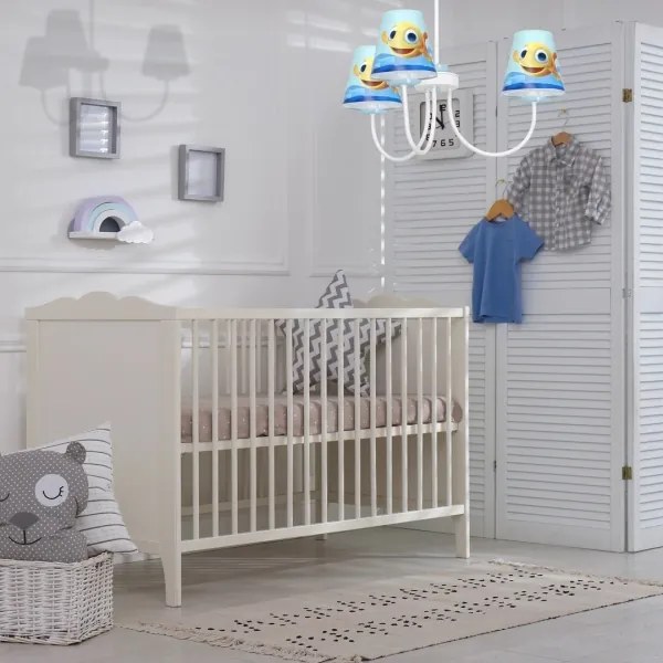 Gyermek csillár rúdon FISH 3xE14/40W/230V