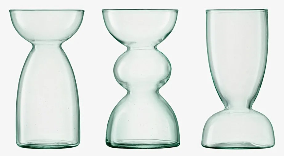 Váza szett Baldachin, magassága 13 cm, átlátszó - LSA International