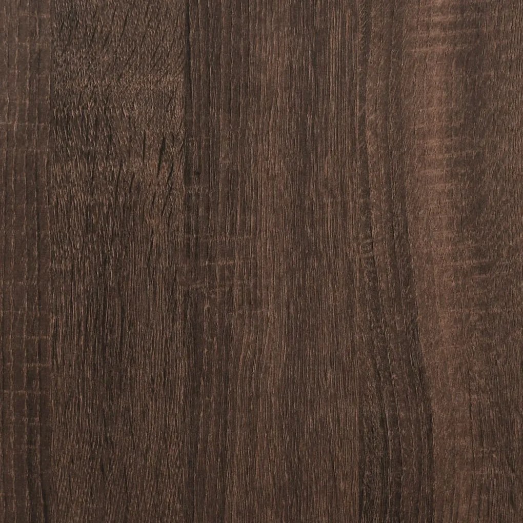 barna tölgy színű szerelt fa könyvespolc 100 x 33 x 187,5 cm