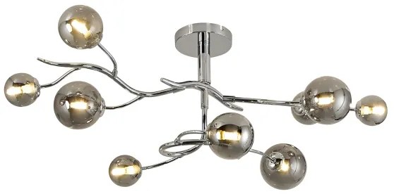 Brilagi - LED Felületre szerelhető csillár MISTEL 9xG9/3W/230V fényezett króm/füstös