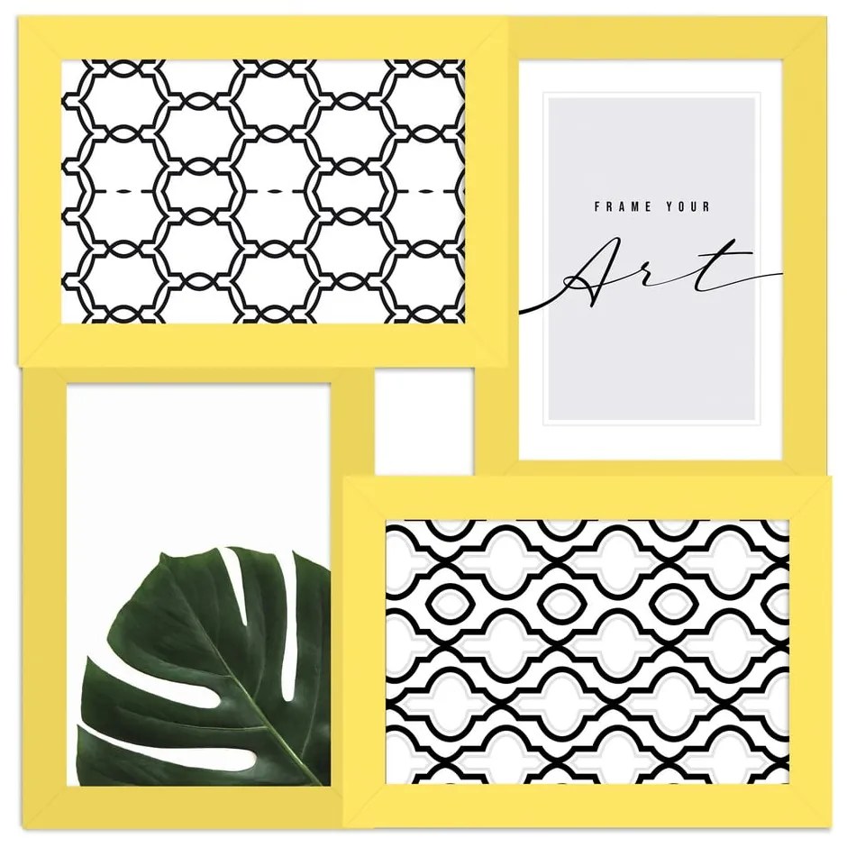 Sárga fali képkeret 27x27 cm – knor