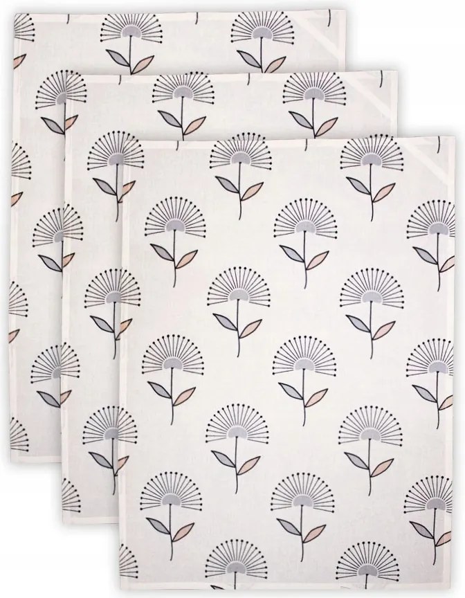 Home Elements 3 db 50 x 70 cm-es konyharuha készlet, pitypang