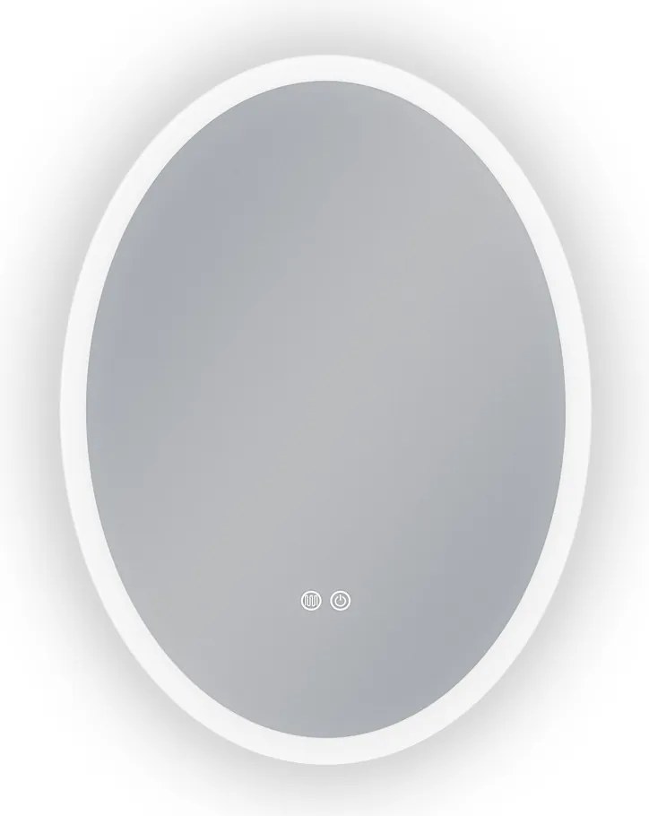 Erga Paola, ovális LED tükör 60x80cm, 2070 lm, 3 fényszín, első és hátsó világítás, ERG-V01-302-6080-00