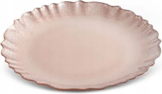 Patera 21x21x1 púderrózsaszín művészi üveg