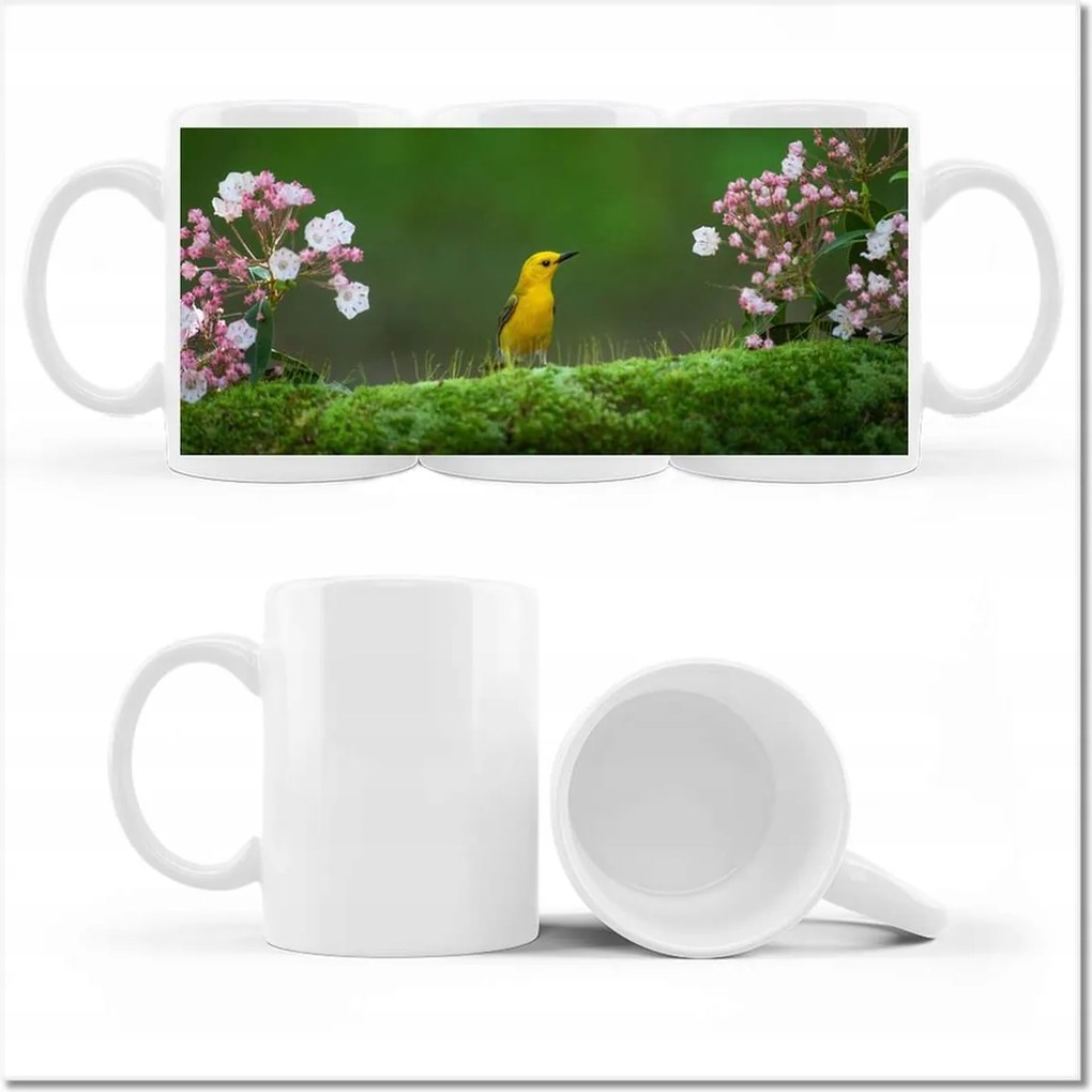 Madár mintás bögre