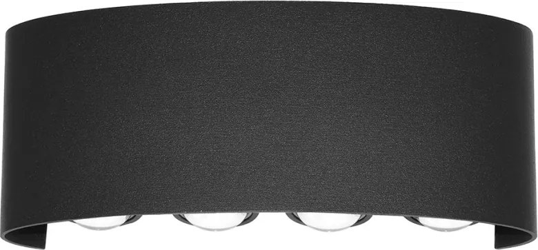 ITALUX OWL-451-4-BL ORTELO Modern Kültéri Fali Lámpa Fekete LED IP54