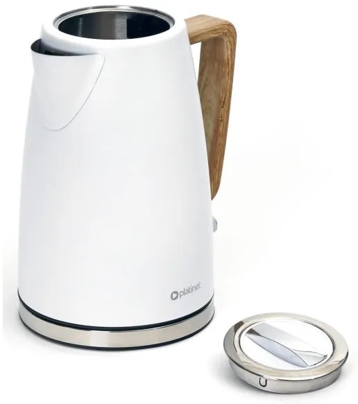 Vízforraló 1,7 l 2400W/230V rozsdamentes acél/fehér