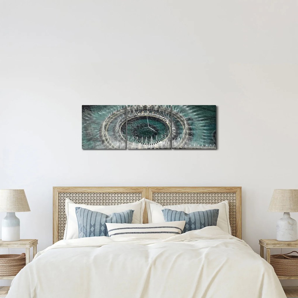 Szökőkút képe (órával) (90x30 cm)