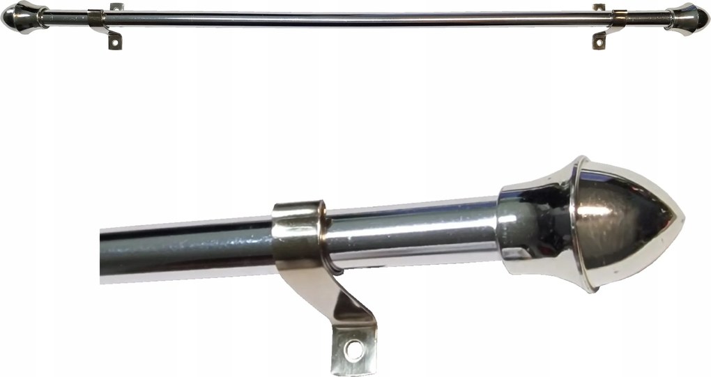 Mini függönykarnis Cafe irigység teleszkópos függönykarnis állítható 135-225cm ezüst