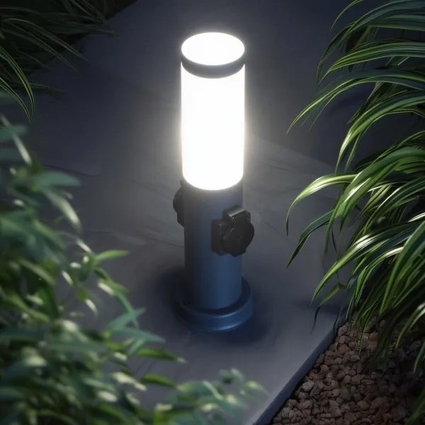 Brilagi - Kültéri lámpa 2 SCHUKO aljzattal, NOVA, 1xE27/15W/230V, 40 cm, IP44, antracit