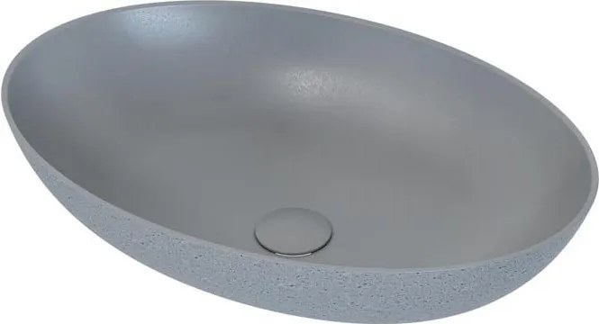 Asztallapra szerelhető mosdó OLSBORG 60x40,5 cm beton/szürke