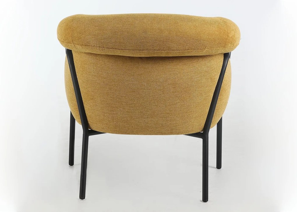 Design fotel CLOVER BREGO, mustár színű