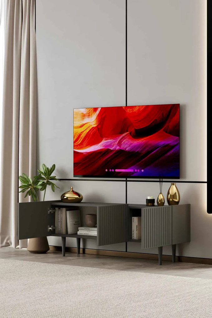 Capella TV-állvány, szürke, 120 cm