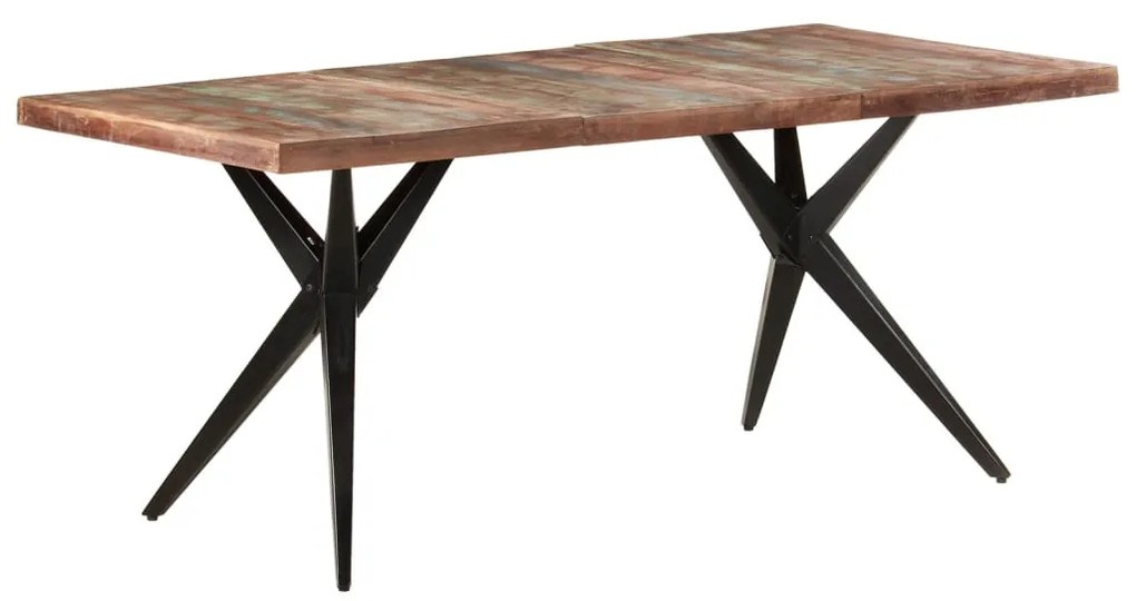Tömör újrahasznosított fa étkezőasztal 180 x 90 x 76 cm
