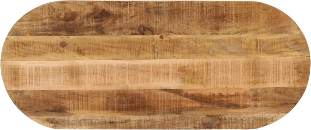 vidaXL tömör nyers mangófa ovális asztallap 120 x 60 x 3,8 cm