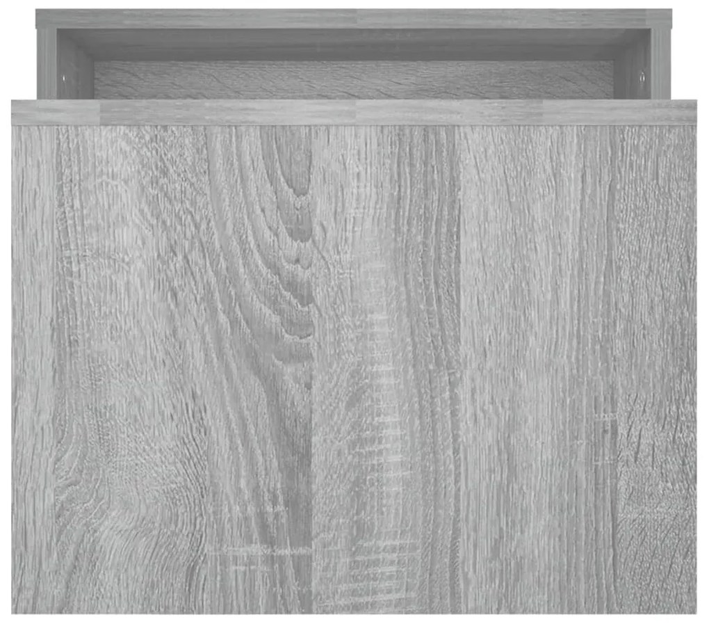 Szürke sonoma színű szerelt fa dohányzóasztalszett 100x48x40 cm