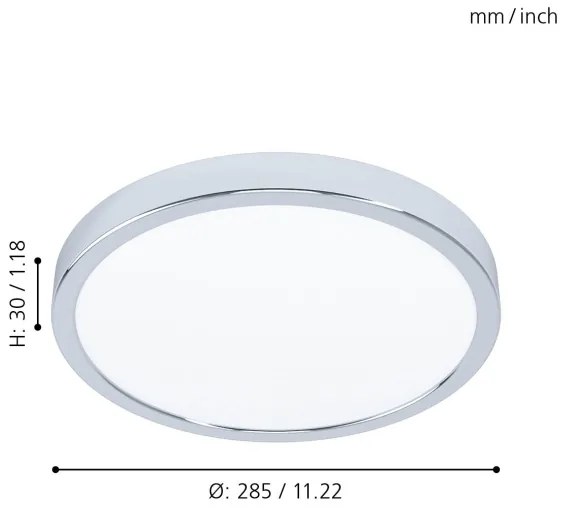 Eglo 99266 - LED fürdőszobai mennyezeti lámpa FUEVA 5 LED/20W/230V IP44