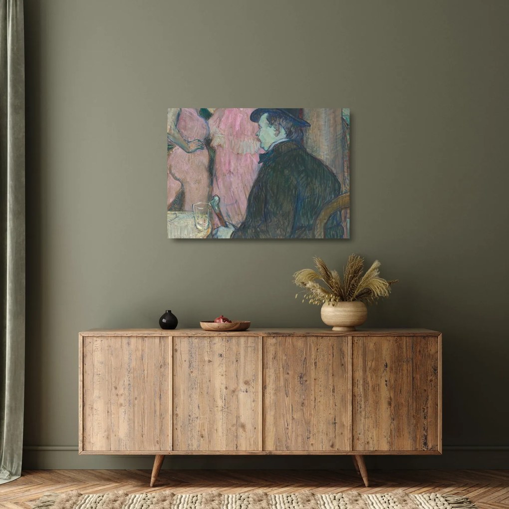 Üveg kép - Henri de Toulouse-Lautrec, Maxime Dethomas, reprodukciók (70x50 cm)
