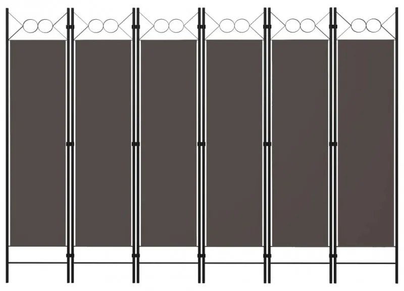 Antracitszürke 6 paneles paraván 240 x 180 cm