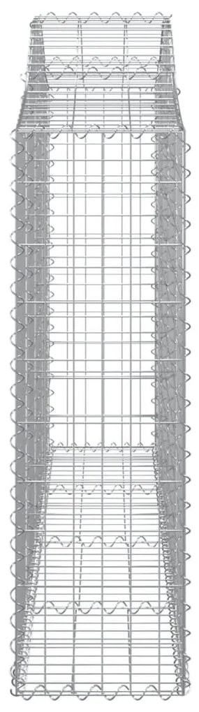 8 db íves horganyzott vas gabion kosár 200x30x100/120 cm