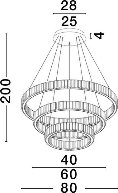 Függeszték Arany AURELIA NOVA LUCE 9333069