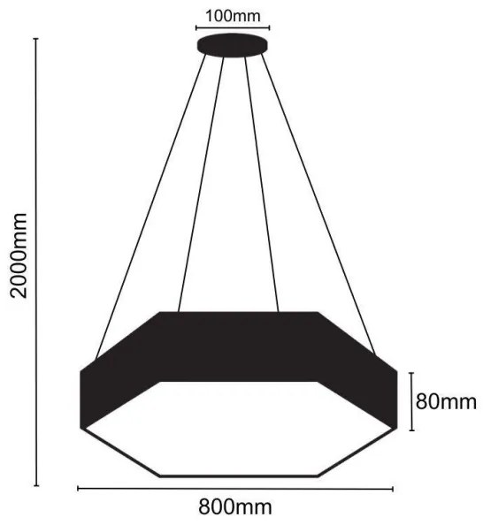 LED Csillár zsinóron LED/70W/230V 4000K átm. 80 cm