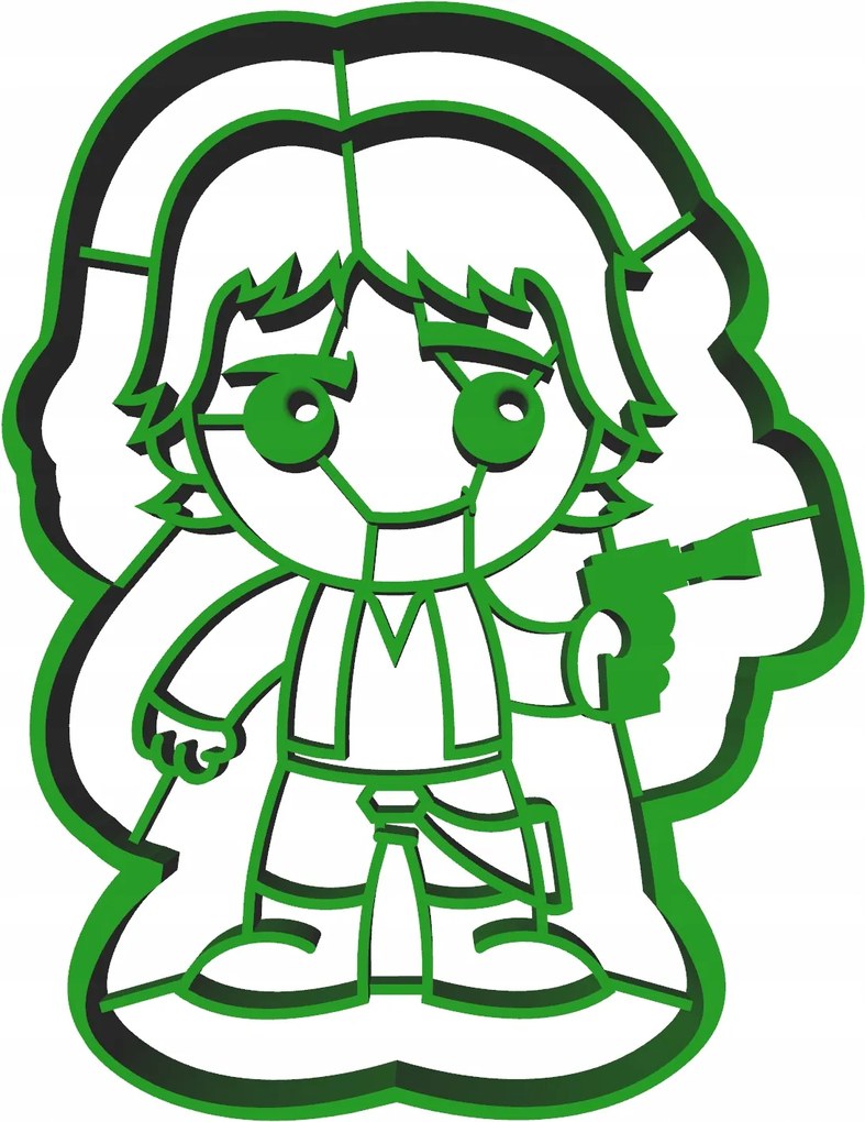 Foremka Lyukasztó Sütemény- és Mézeskalácsvágó Star Wars Han Solo