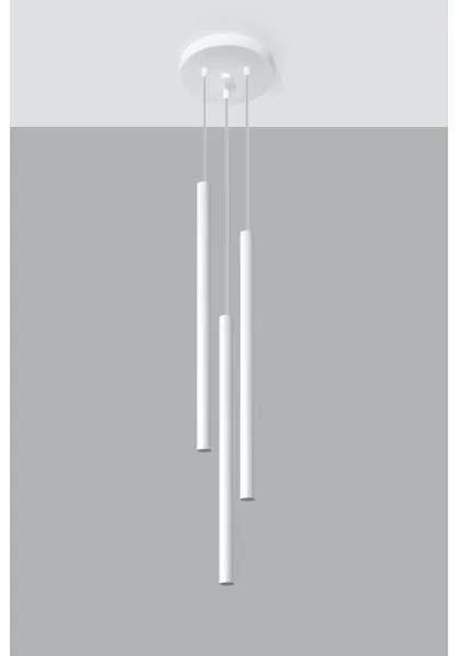 Sollux SL.0467 - Csillár zsinóron PASTELO 3xG9/8W/230V fehér