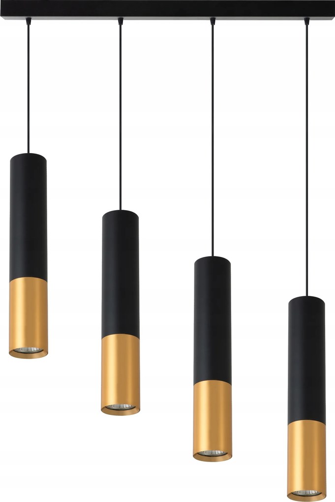 Mennyezeti Függőlámpa Keon GU10 Túlnyúló Cső Fekete-arany