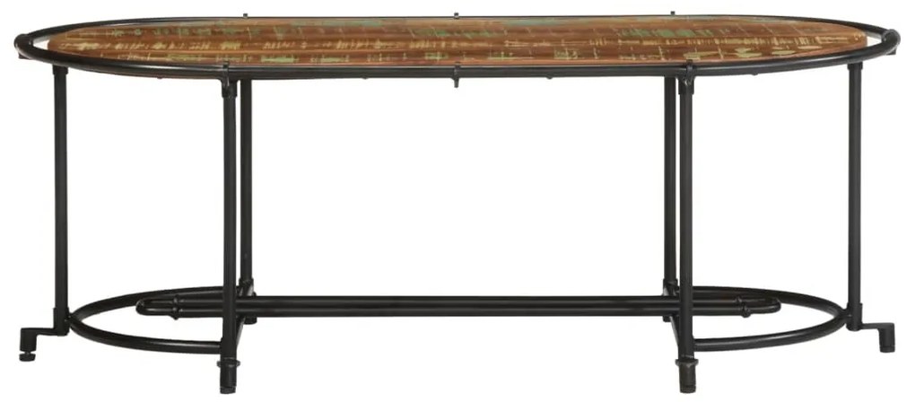 Tömör újrahasznosított fa dohányzóasztal 110 x 55 x 40 cm