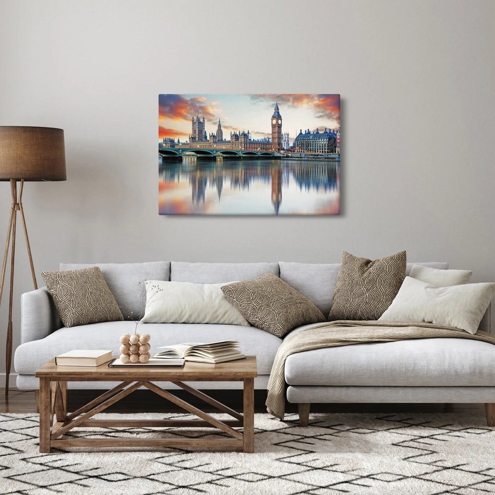 Kép - a Parlament londoni házai (90x60 cm)