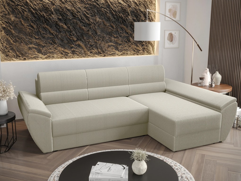 Sarok ülőgarnitúra Radiant L3 (tejszín) (J). 1057477