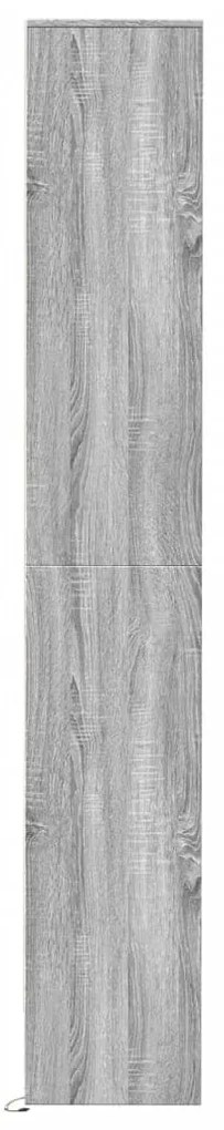 szürke sonoma szerelt fa tálalószekrény LED-del 36x32,5x200 cm