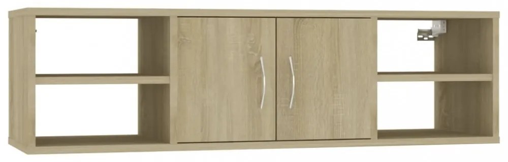 sonoma tölgy színű szerelt fa fali polc 102 x 30 x 29 cm
